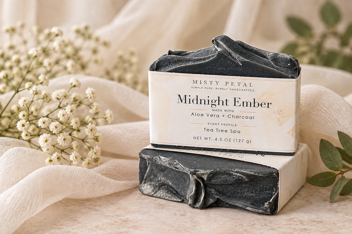 Midnight Ember | Aloe Vera + Charcoal Soap