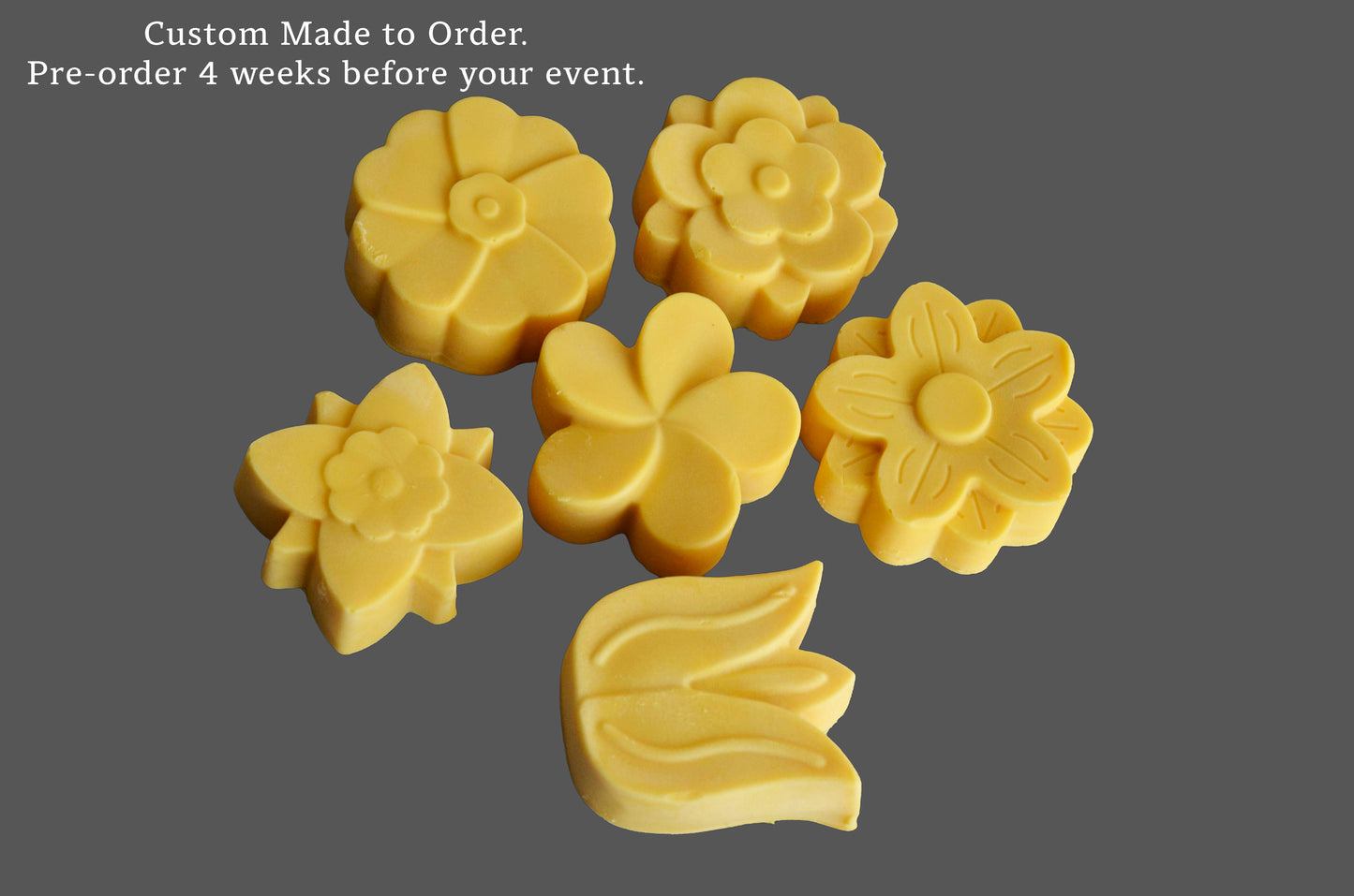 Set of 6 - Assorted Flower Shaped Soaps