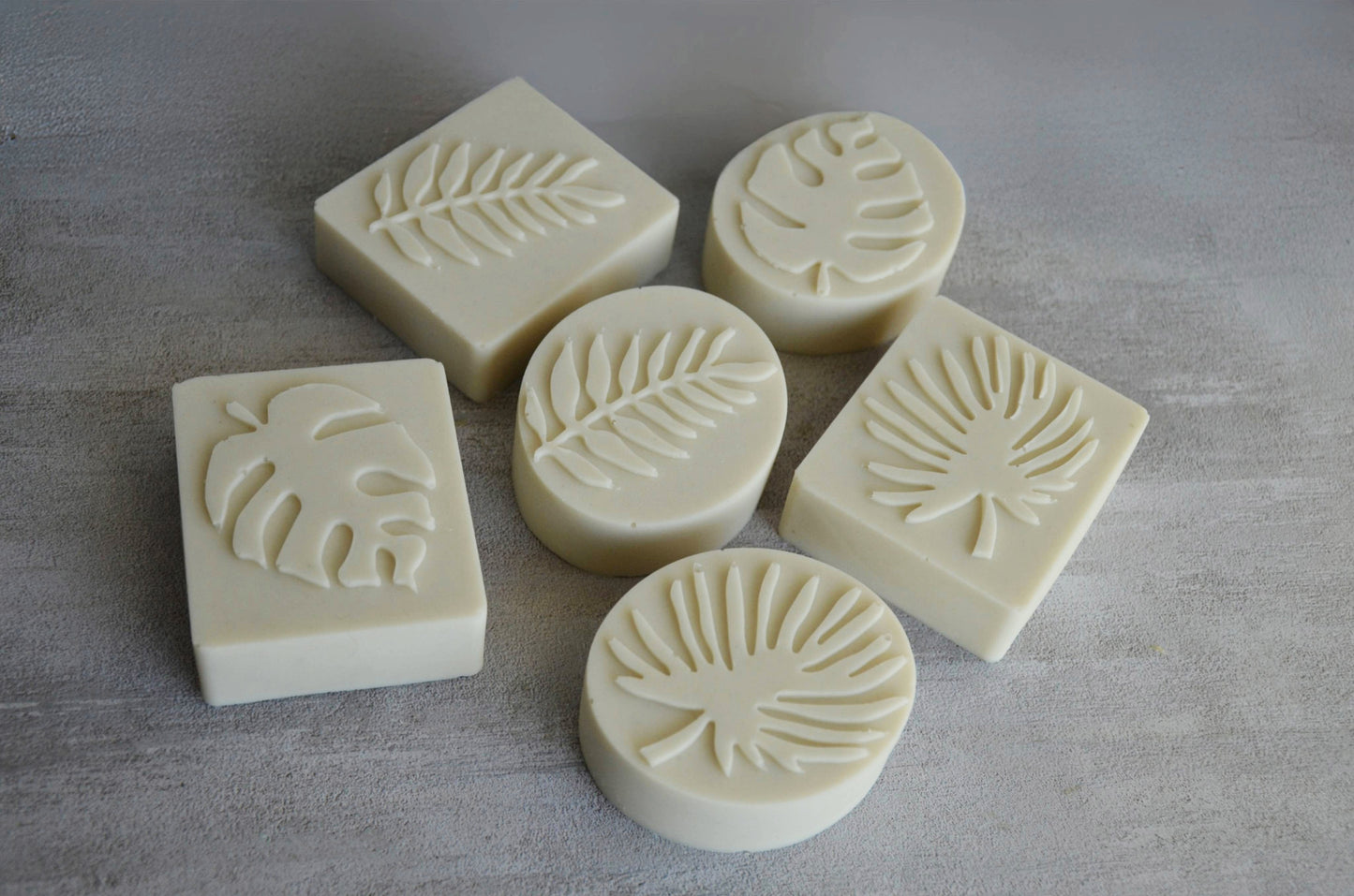 Set of 6 - Assorted Leaf Imprint Soaps
