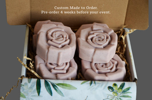 Set of 6 - Rose Shaped Soaps